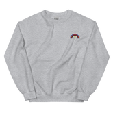 Embroidered Polyamory Rainbow Sweater: Pride Flag LGBTQ+ Design